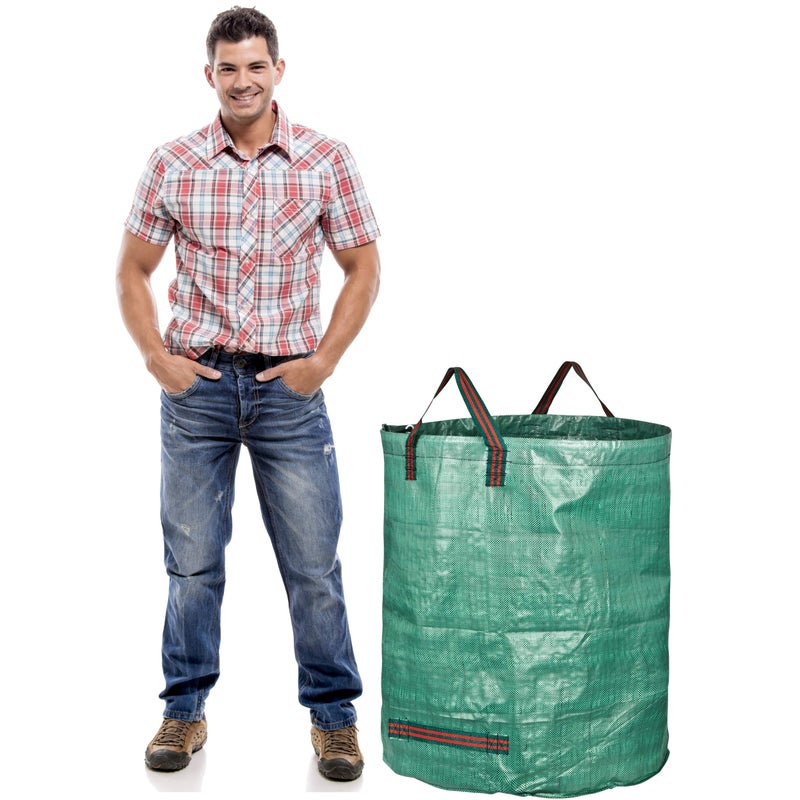 GardenMate أكياس نفايات الحدائق القابلة لإعادة الاستخدام من جاردن ميت 3 عبوات سعة 80 جالون (H33، D26 بوصة) - أكياس نفايات الفناء - Image 2